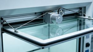 How do automatic door motors and anti-pinch sensors work together